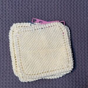 Light yellow Knit Kids Bath Cloths